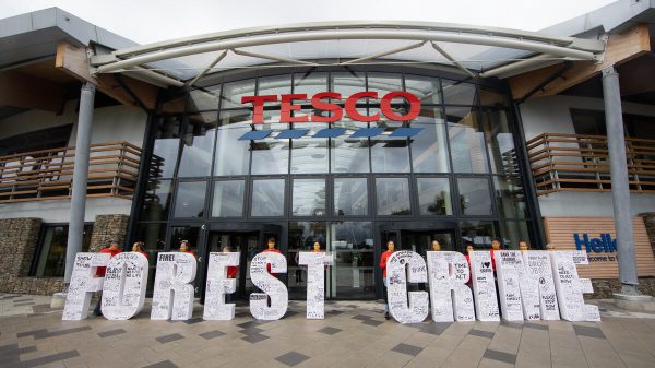 Tesco accused of destroying rainforest by protestors