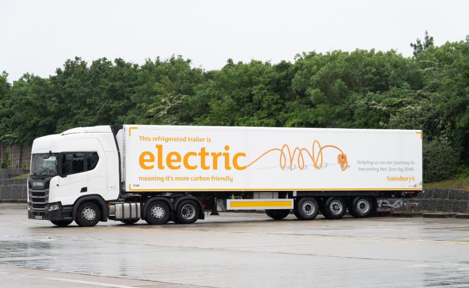 Sainsbury’s becomes first retailer to introduce electric refrigerated trailers