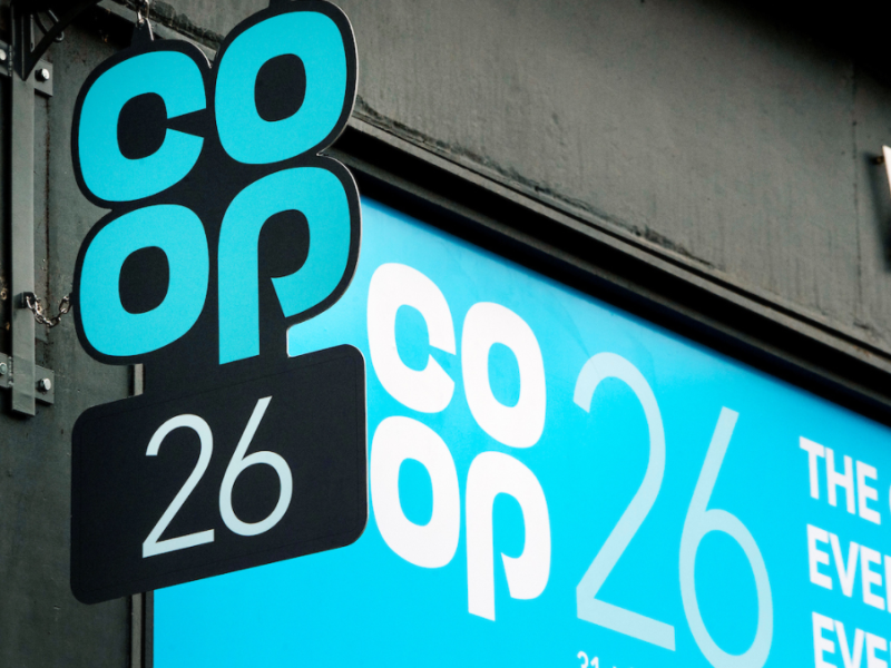 The Co-op has rebranded six of its stores to spark climate change conversations in the run-up to COP26.
