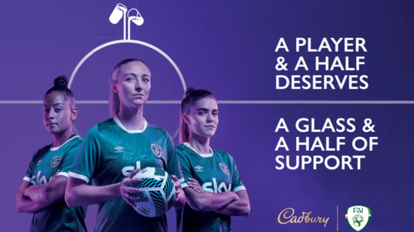Cadbury has announced its partnership with the Republic of Ireland Women’s National Team, in a bid to “raise awareness” of the game across Ireland. 