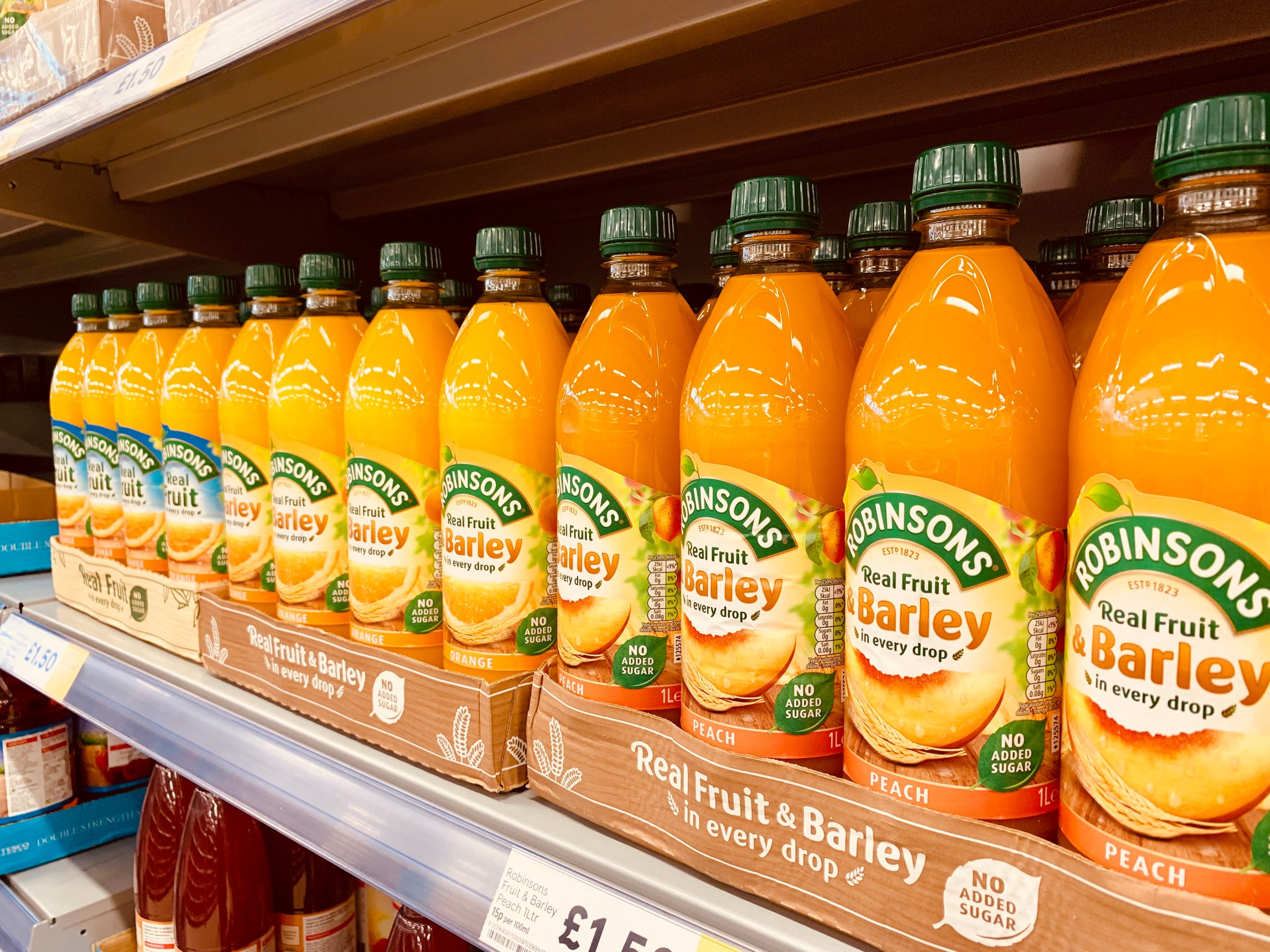 Robinsons has launched its new new Fruit and Barley added vitamins range.
