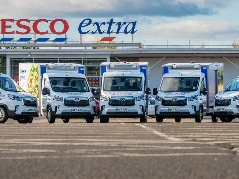 Tesco stores in Glasgow are expected to transfer to an all-electric home delivery fleet.