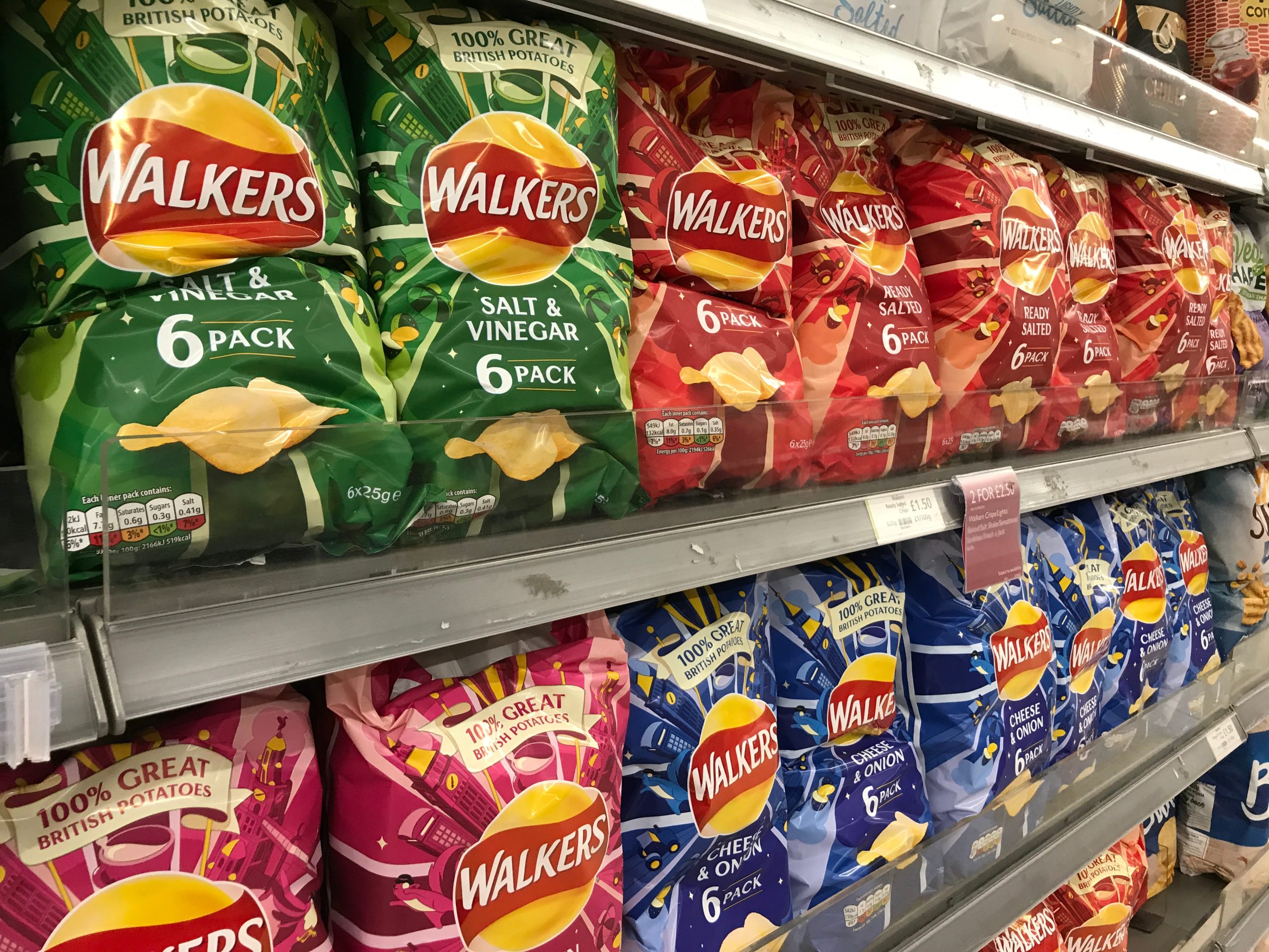 Crisps are being listed for at least ten times their original value online as supermarkets run out of Walkers packets