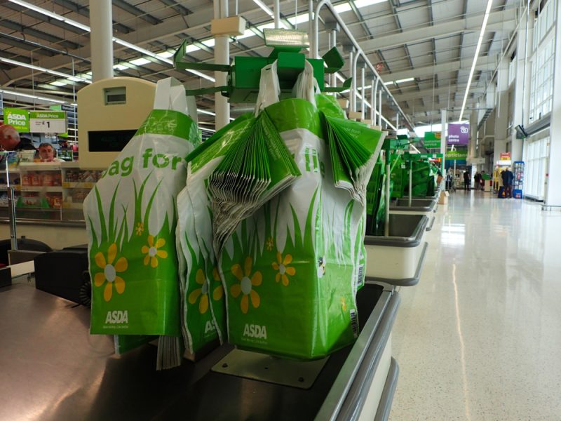 Asda Bag for Life on a checkout till