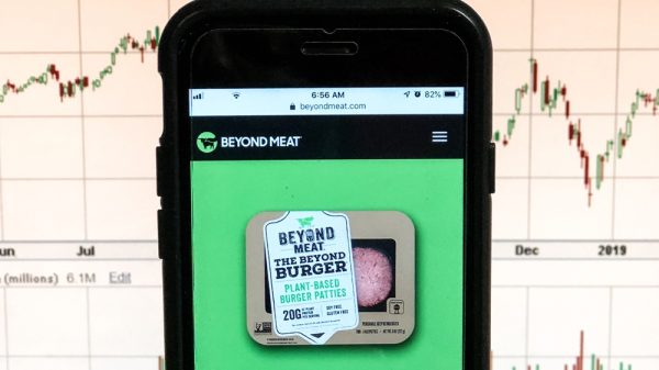 Beyond Meat branding on an Iphone