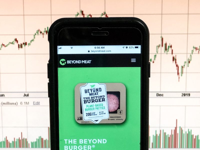 Beyond Meat branding on an Iphone