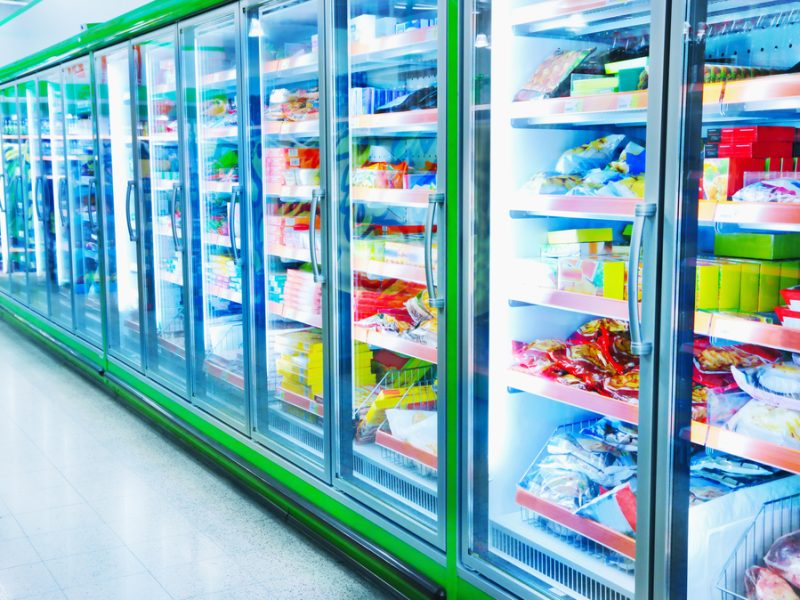 Supermarket frozen aisle
