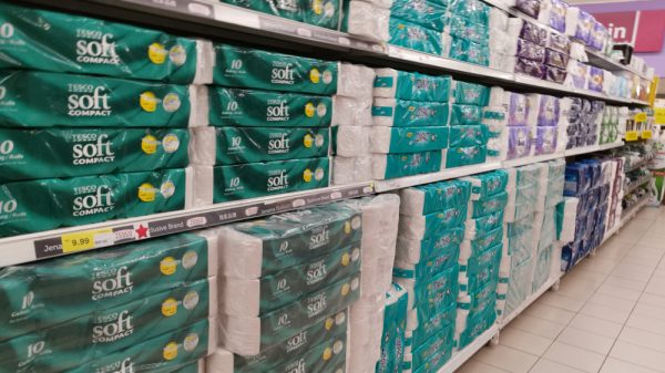 Tesco has reduced the amount of plastic used in its large toilet paper multipacks in a bid to save 67 tonnes of plastic packaging each year.