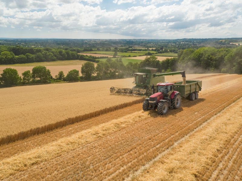 Tractor in a field