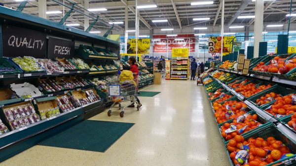 Large supermarket aisle