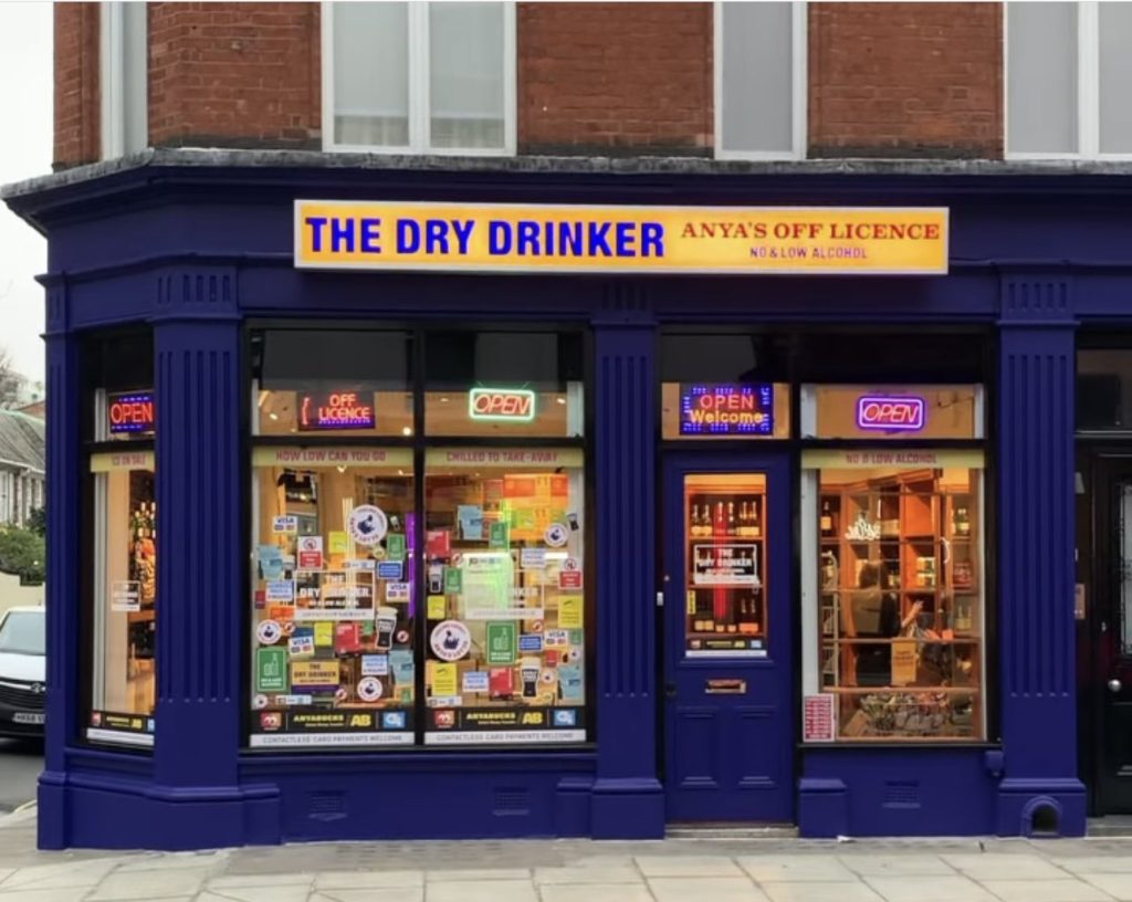 A Dry drinker store called "Anya's off licence