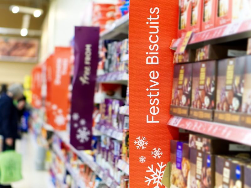 Christmas at a supermarket