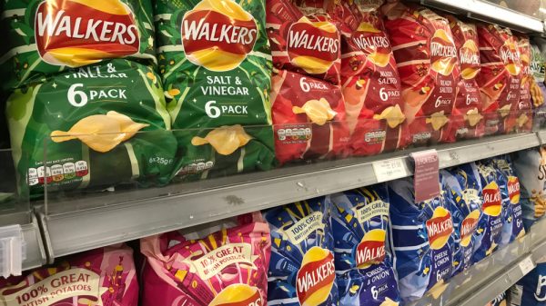 Walkers crisps in a supermarket