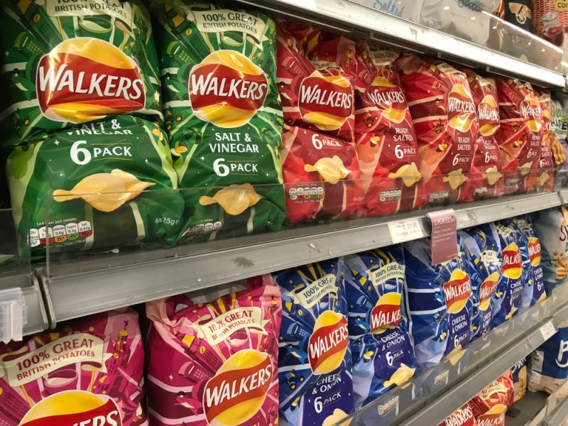 Walkers crisps in a supermarket
