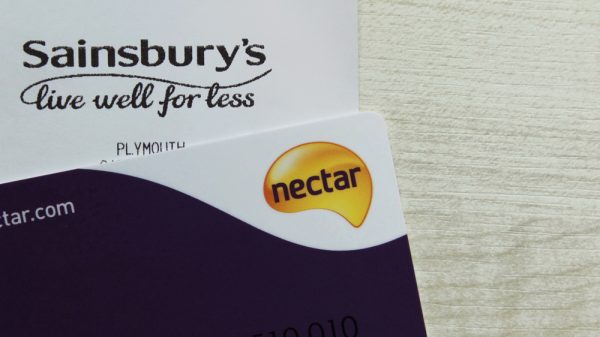 Sainsbury's Nectar card and a receipt