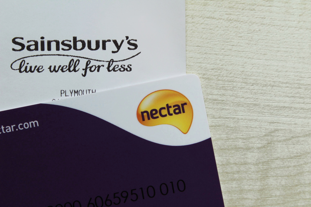 Sainsbury's Nectar card and a receipt