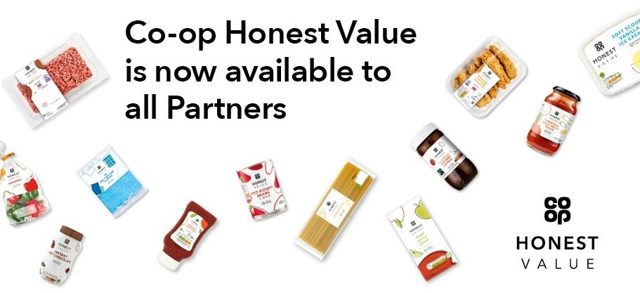 Co-op Honest Value range food selection