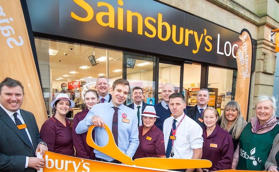 Sainsbury's staff at a new store opening