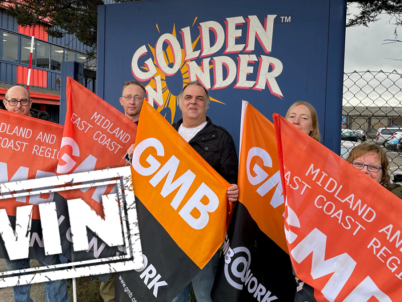 GMB union celebrate win