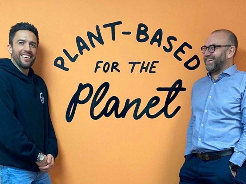 The Vegan Kind co-founder Scott McCulloch and newly appointed chairman Tony Buffin.