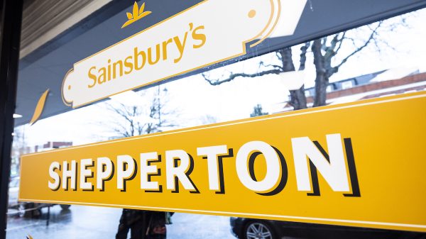 Sainsbury's Shepperton sign