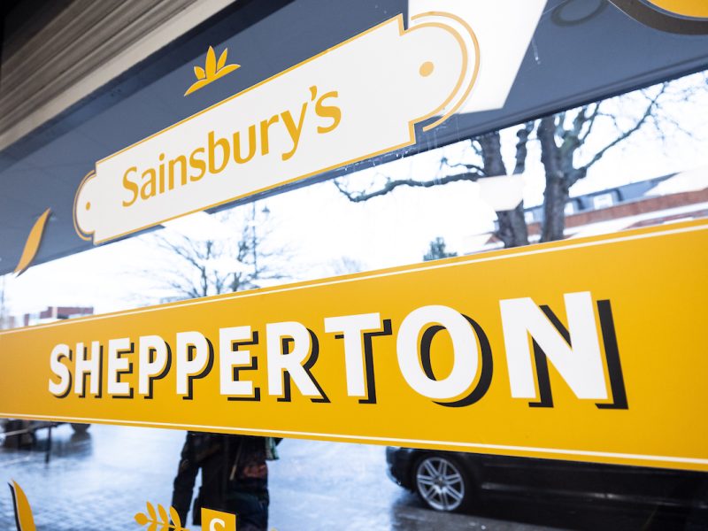 Sainsbury's Shepperton sign