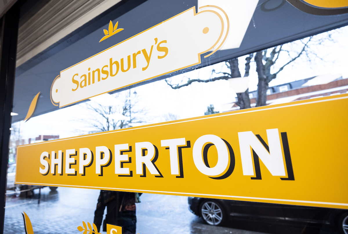 Sainsbury's Shepperton sign