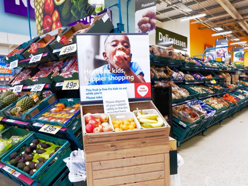Tesco fruit and veg aisle