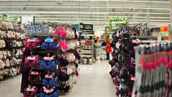 The lingerie section in Asda's George.