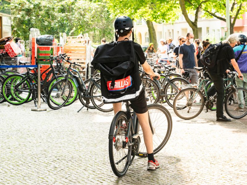 Gorillas worker cycling