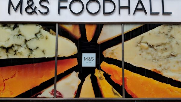 The exterior of an M&S Foodhall.