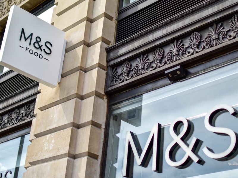 The exterior of an M&S store.