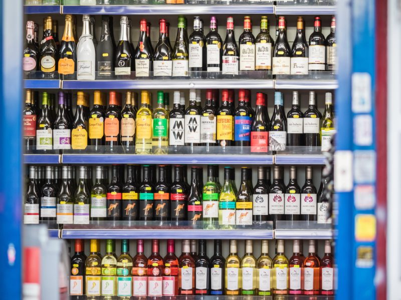 Alcohol in a convenience store.