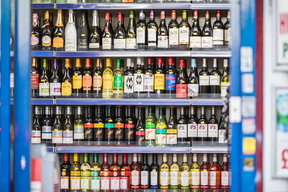 Alcohol in a convenience store.