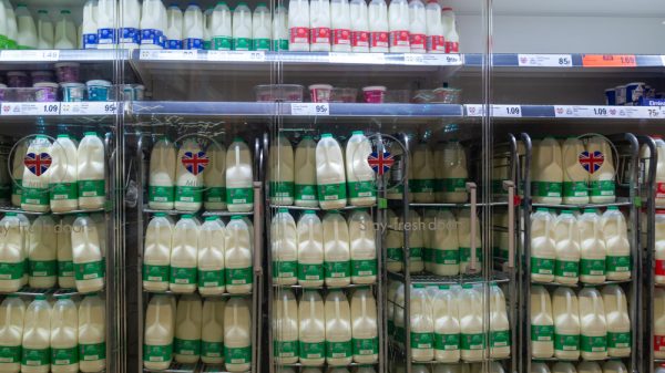 Milk in a UK supermarket.