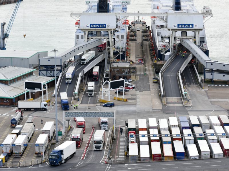 Cargo exports in Dover.