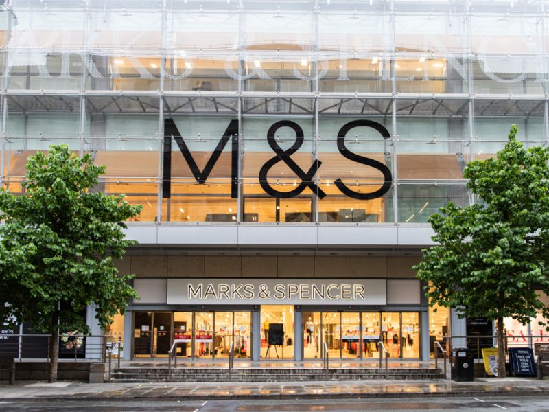 The exterior of an M&S store.