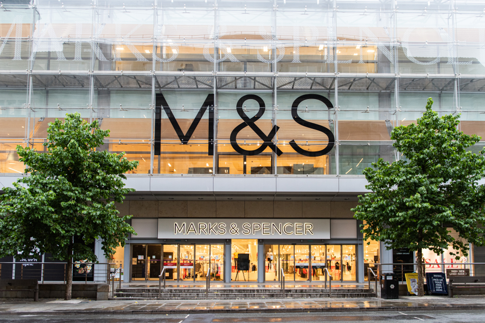 The exterior of an M&S store.