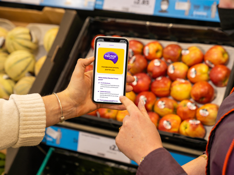 Nectar card user at Sainsbury's
