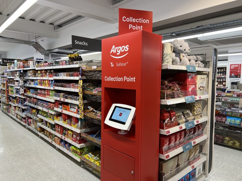 An Argos click & collect in Hampstead Sainsbury's.