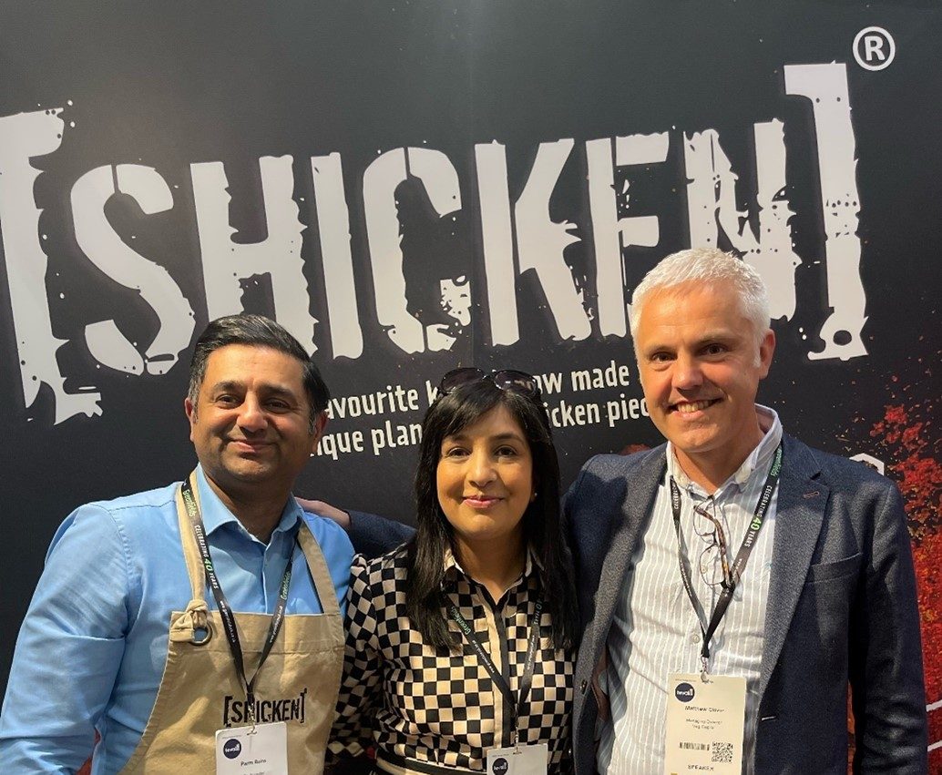 Plant Alternative's founders: Parm and Satvinder Bains with Veg Capital's Matthew Glover