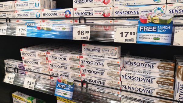 GSKs sensodyne toothpaste sold in supermarket storesste