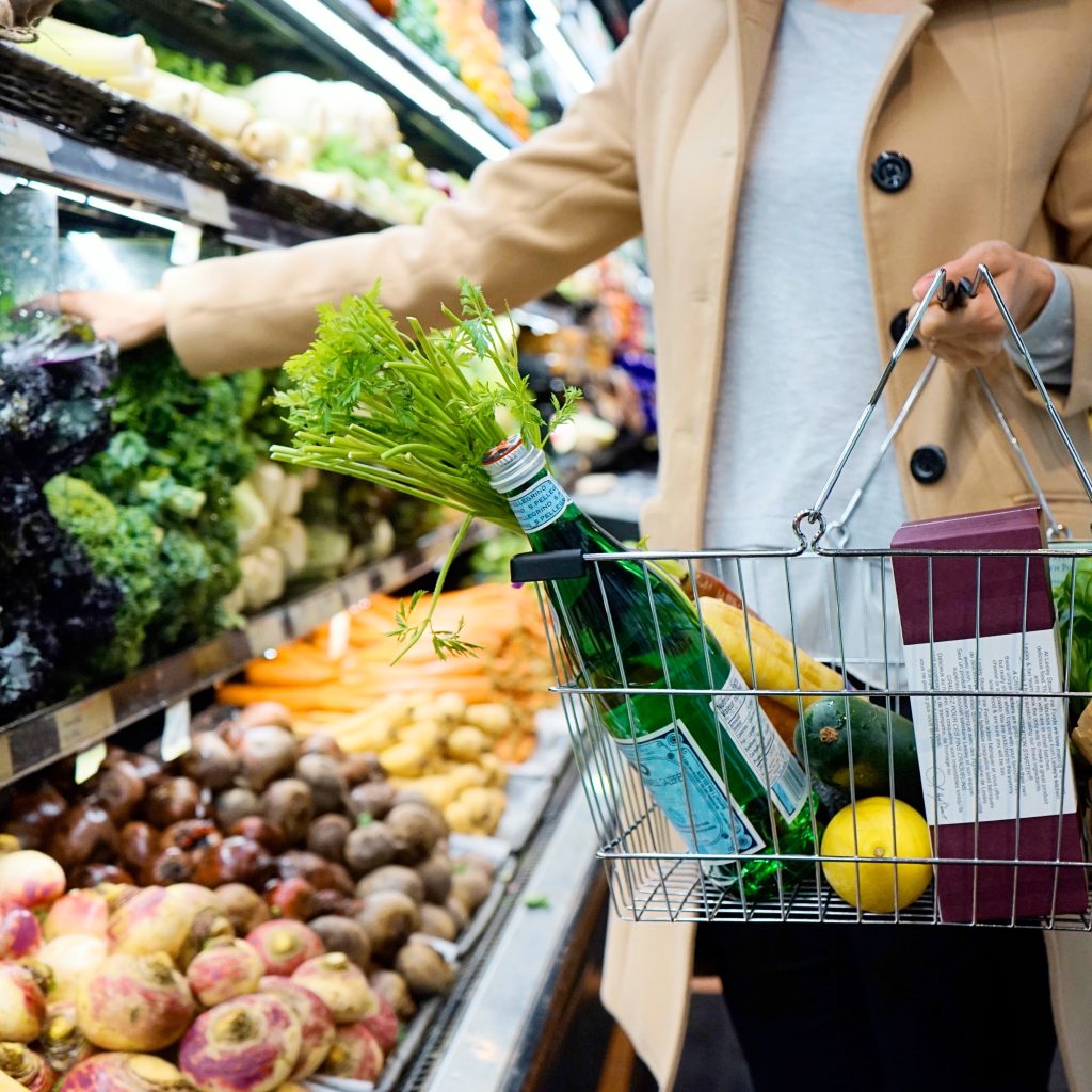 customer shopping in a supermarket