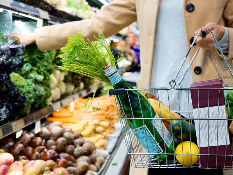 customer shopping in a supermarket