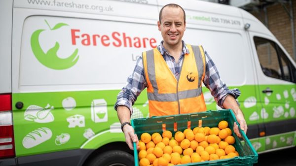 FareShare driver with surplus food