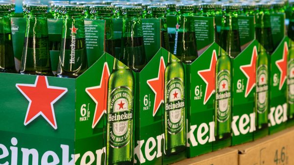 Heineken beer sold in a supermarket