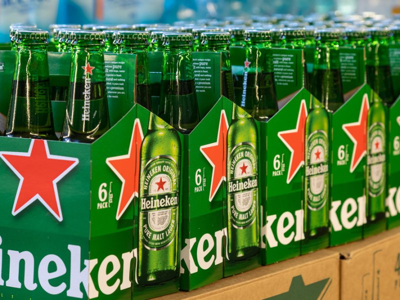 Heineken beer sold in a supermarket