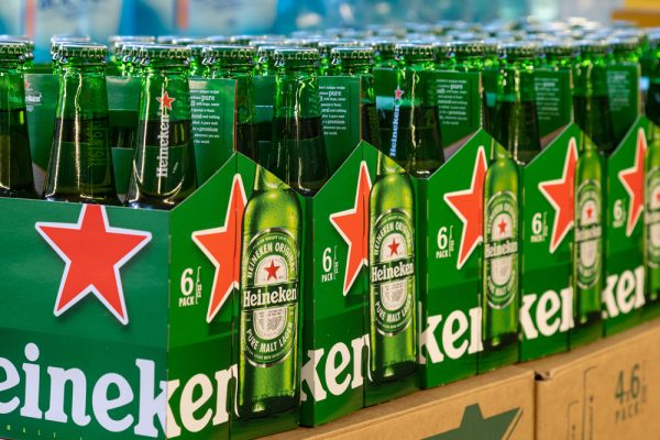 Heineken beer sold in a supermarket