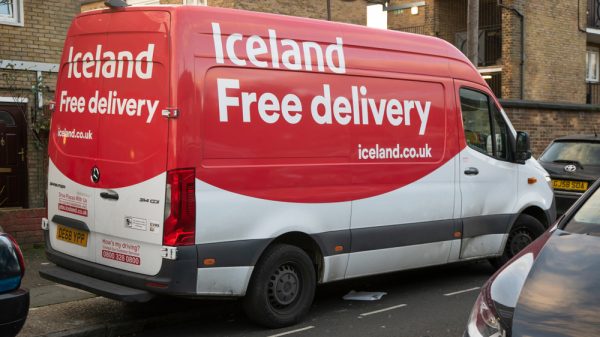An Iceland delivery van.