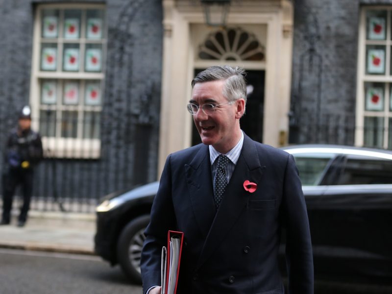 Jacob Rees-Mogg outside Downing Street.